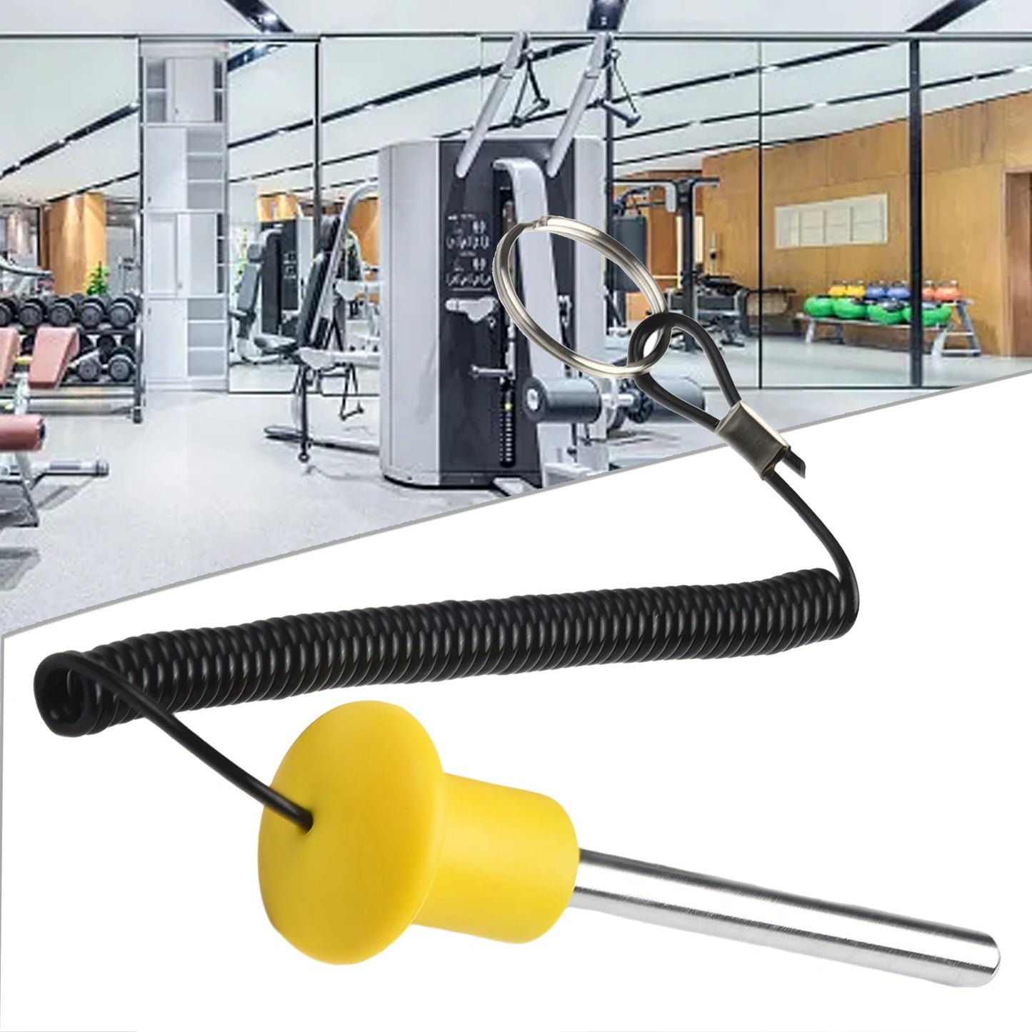 1pc Fitness Magnetic Pins M8/M10 80/105/125mm Weight Stack Pin With Steel Wire Lanyard Gym Equipment Bolts Replacement Accessori