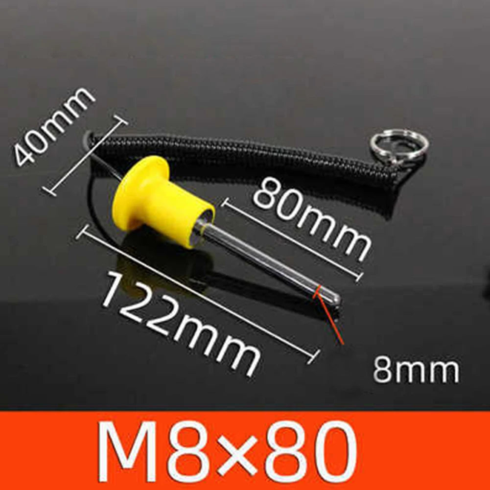 1pc Fitness Magnetic Pins M8/M10 80/105/125mm Weight Stack Pin With Steel Wire Lanyard Gym Equipment Bolts Replacement Accessori