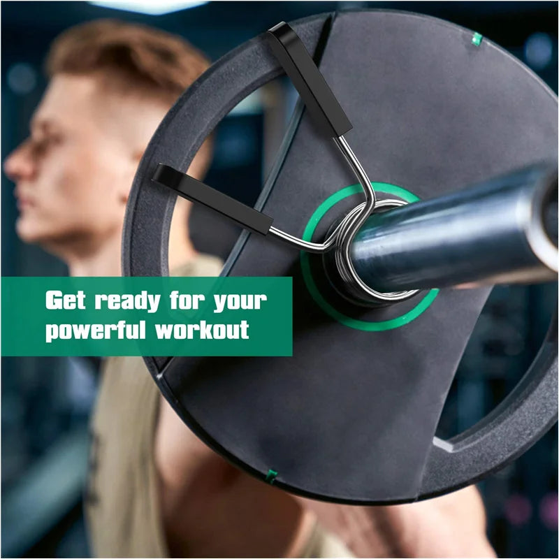 1 Pair 25/28/30/50MM Dumbbell Barbell Spring Collars Clip Weight Bar Exercise Clamps Spring Lock for Gym Fitness Weightlifting