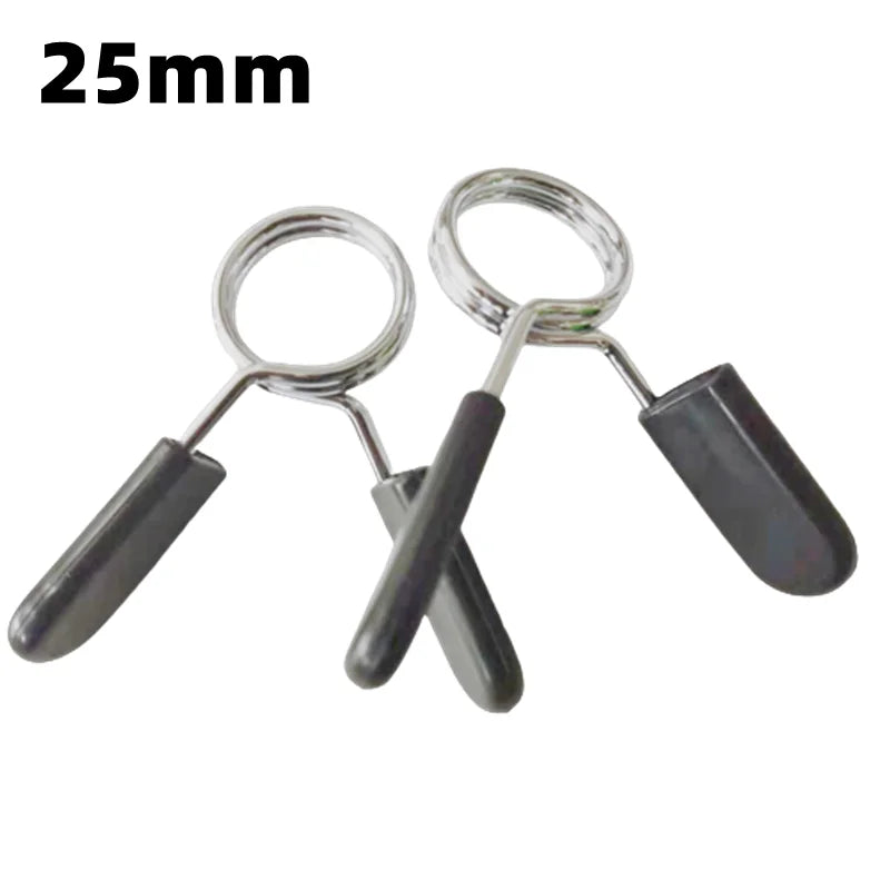 1 Pair 25/28/30/50MM Dumbbell Barbell Spring Collars Clip Weight Bar Exercise Clamps Spring Lock for Gym Fitness Weightlifting