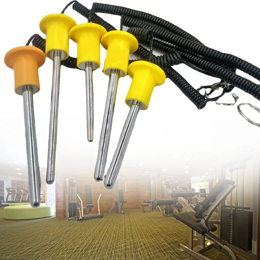 1pc Fitness Magnetic Pins M8/M10 80/105/125mm Weight Stack Pin With Steel Wire Lanyard Gym Equipment Bolts Replacement Accessori